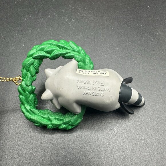 Vtg Disney Pocahontas Meeko RACOON Christmas Ornament First Issue 1995 Grolier - Picture 7 of 9